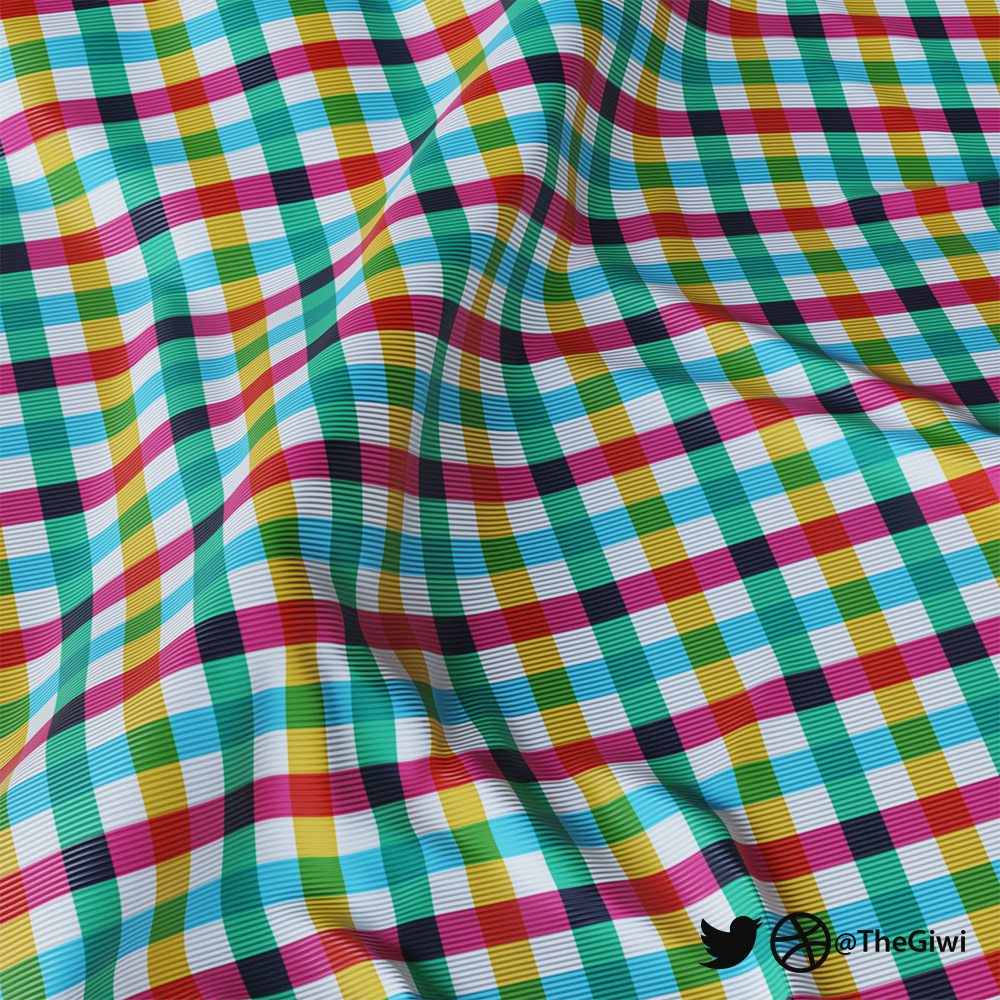 Procedural checkered fabric material [ Blender 2.79 version ] preview image 2